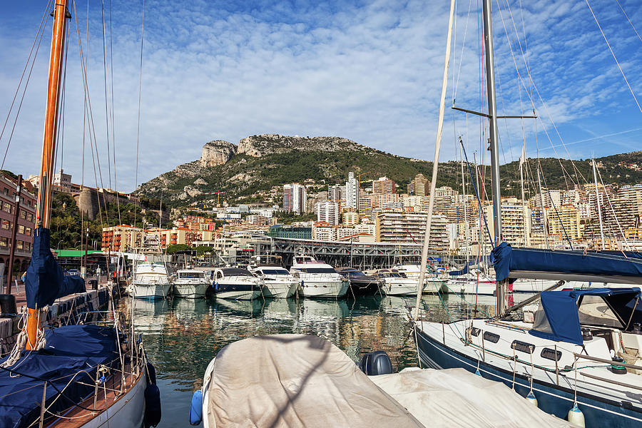 Port in Principality of Monaco Photograph by Artur Bogacki