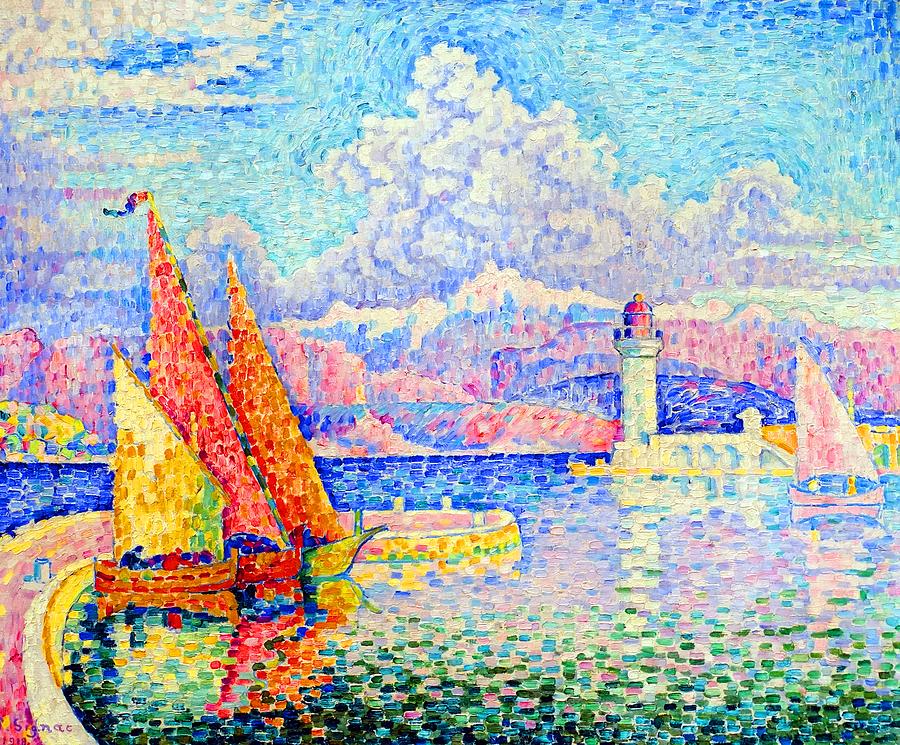 Port of Antibes Painting by Paul Signac - Fine Art America