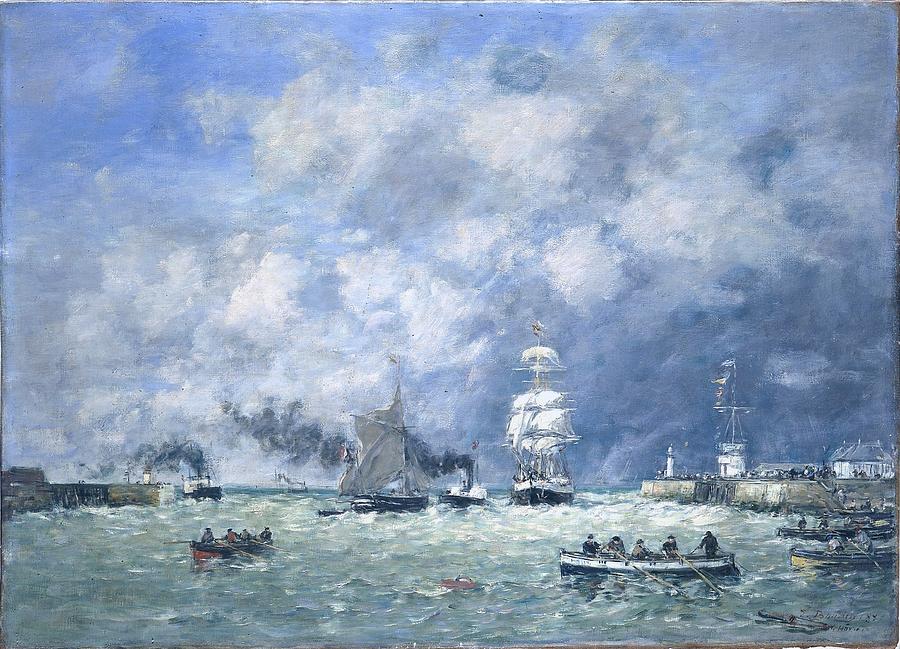 Eugene Boudin Painting - Port of Havre, 1887 by Eugene Boudin