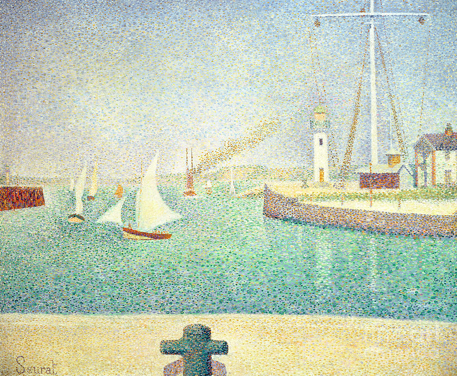 Georges Pierre Seurat Painting - Port of Honfleur  1886 by Georges Pierre Seurat