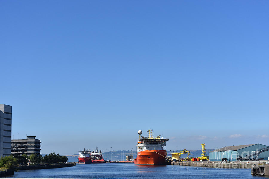 Offshore Support Vessels, Port of Leith Photograph by Yvonne Johnstone