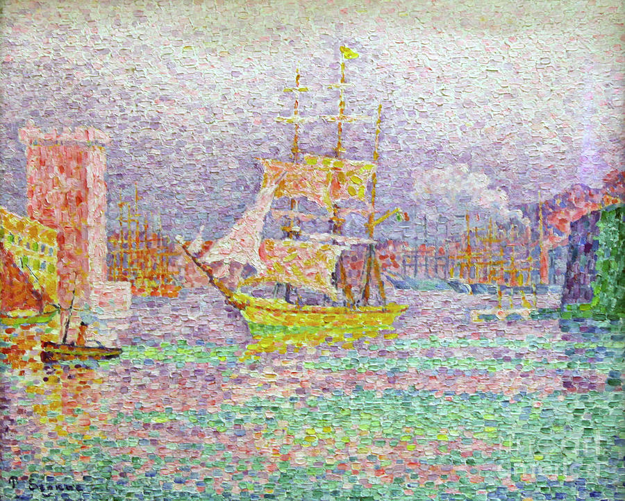 Port Of Marseilles, 1906-1907. Artist Drawing by Print Collector