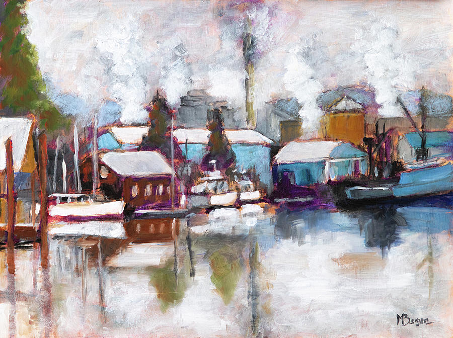 Port of Toledo Marina Painting by Mike Bergen
