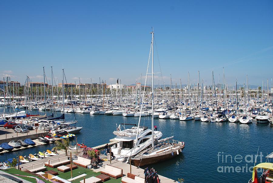 Port Olimpic marina in Barcelona Photograph by David Fowler