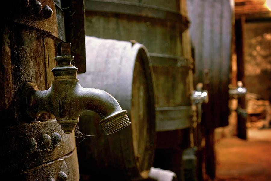 Wine Photograph - Port Wine In Wooden Barrels In The Niepoort Winery, Portugal by Joris Luyten