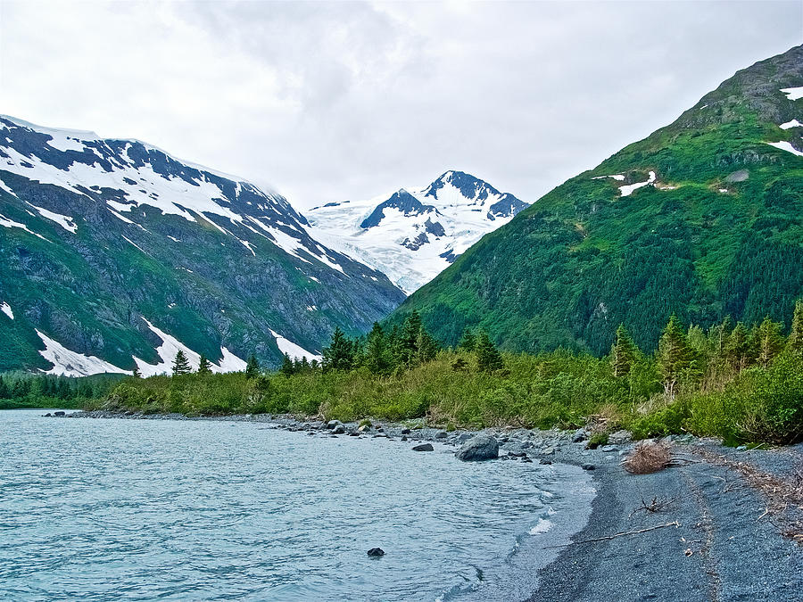 Portage Lake and Glacier in Chugach National Forest, Alaska Photograph ...