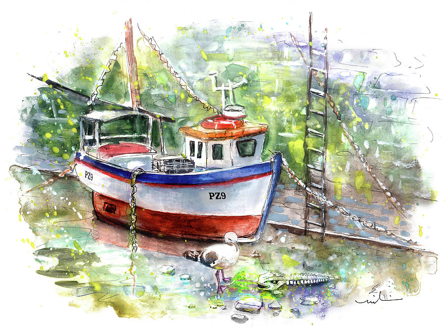 Porthleven 01 Painting by Miki De Goodaboom