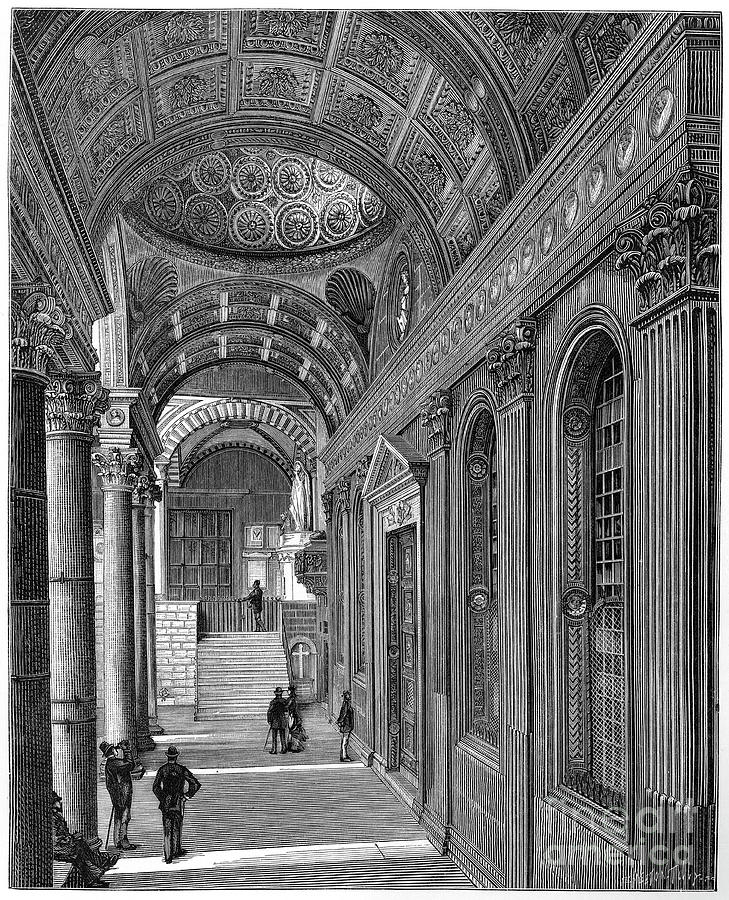 Portico Of The Pazzi Chapel, Cloister Drawing by Print Collector