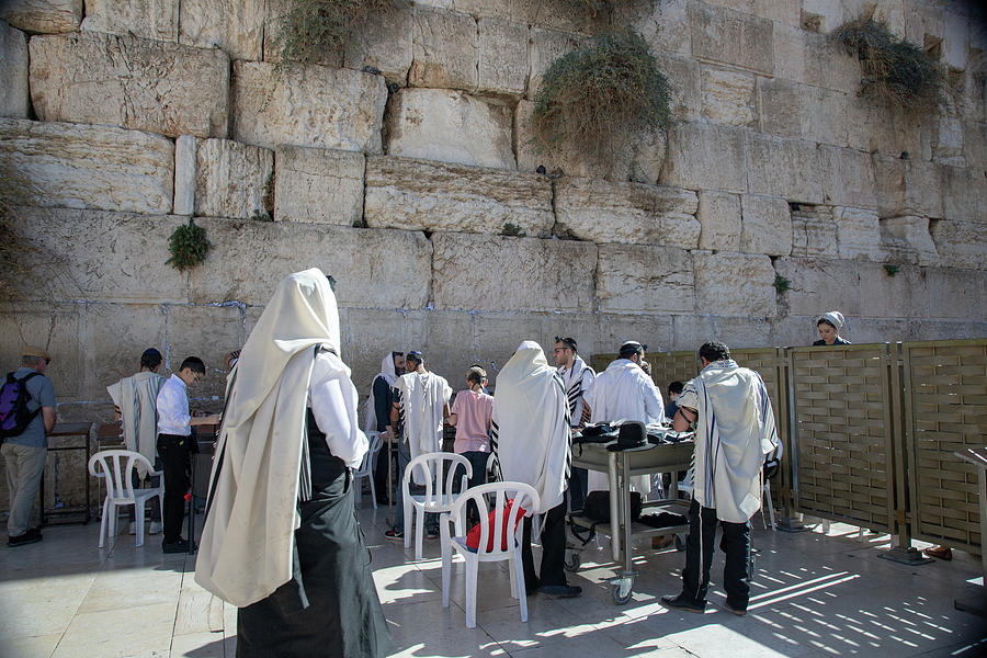 Portion of the Wailing Wall Photograph by Allan Levin