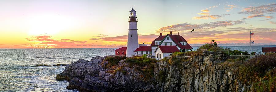 Portland Head Lighthouse Sunrise, A Beacon Of Light Photograph
