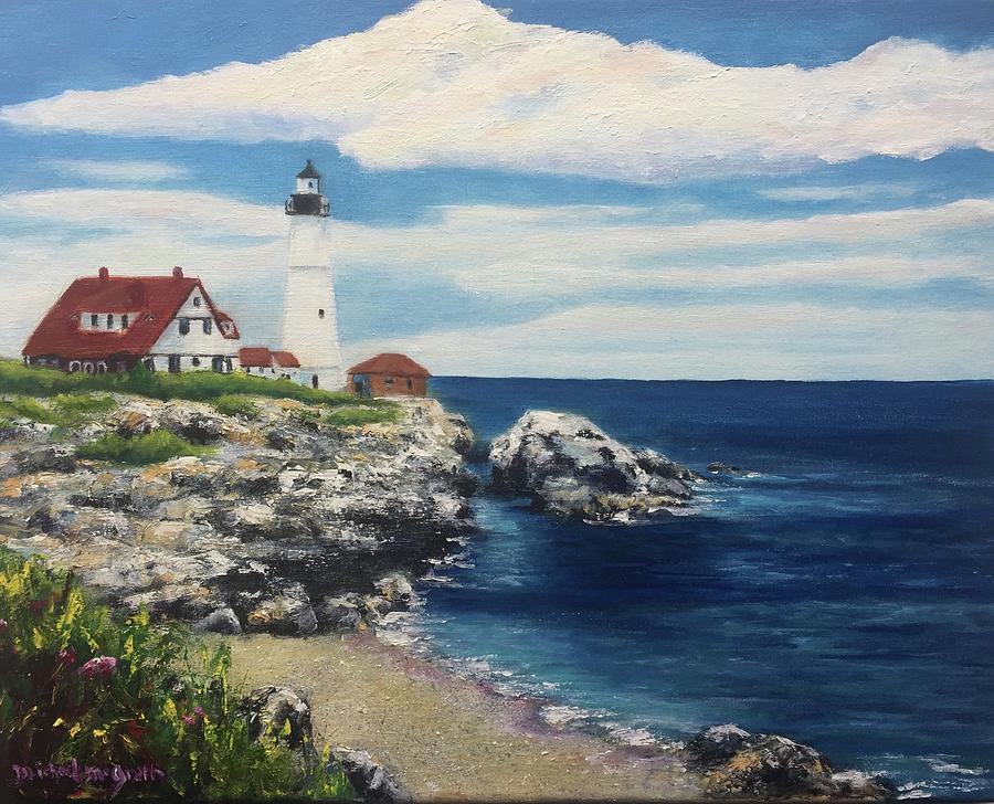 Portland Head Lighthouse Painting by Michael McGrath - Fine Art America