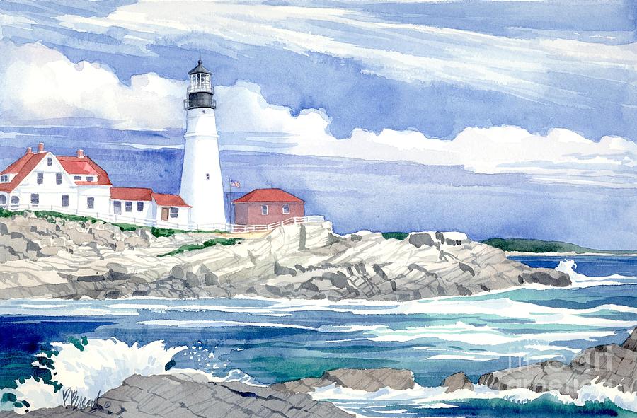 Portland Painting - Portland Head Lighthouse by Paul Brent