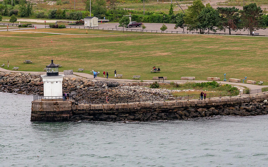 Portland, Maine Breakwater Light Mixed Media by Capt Gerry Hare | Fine ...