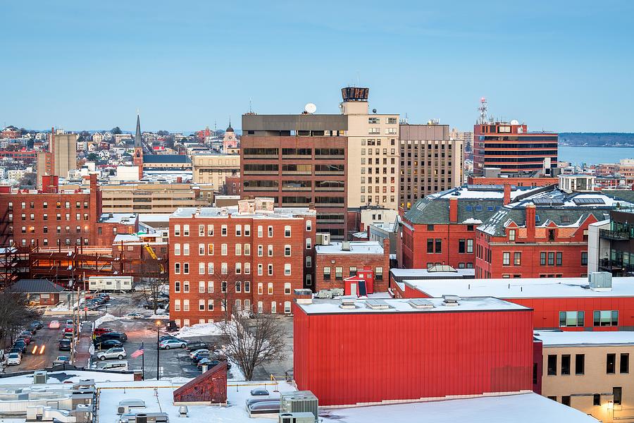 Portland, Maine, Usa Downtown Skyline Photograph by Sean Pavone - Fine ...