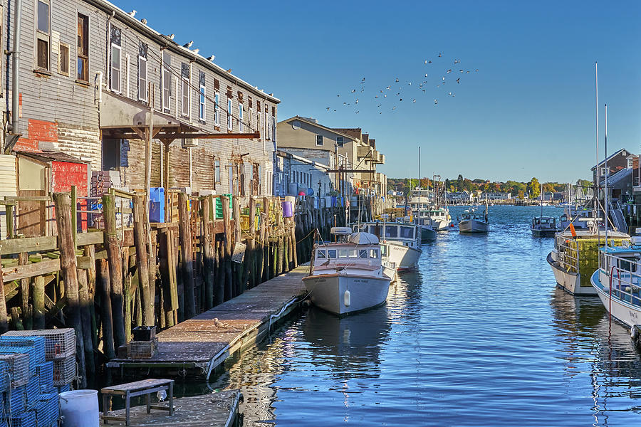 Portland Maine waterfront Photograph by Jim Hughes
