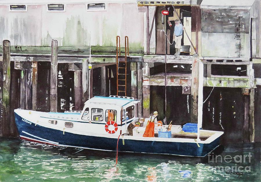 Portland, ME Fishing Boat Painting by Carol Flagg