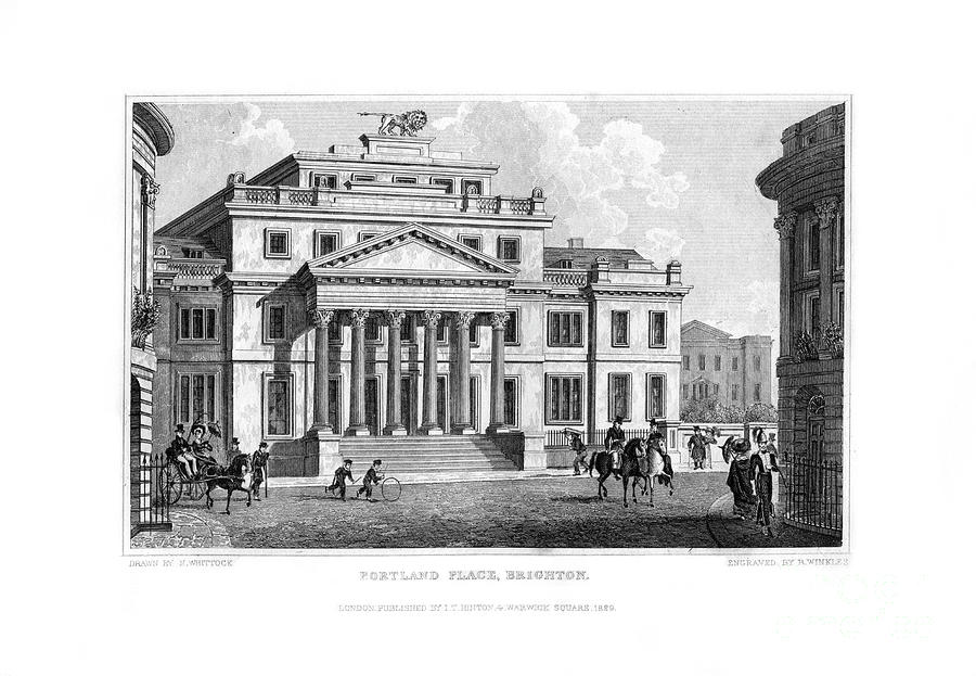 Portland Place, Brighton, East Sussex Drawing by Print Collector