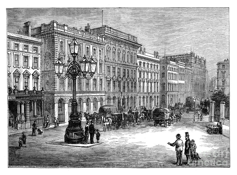 Portland Street, Manchester, Late 19th Drawing by Print Collector