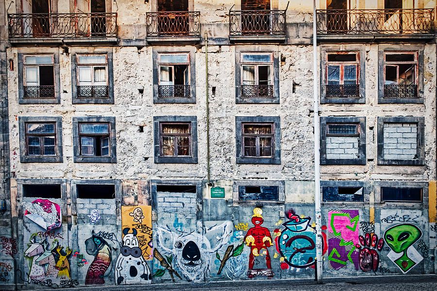 Porto Graffiti and Architecture - Portugal Photograph by Stuart Litoff