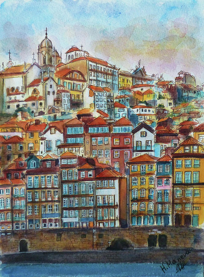 Porto Painting by Henrieta Maneva