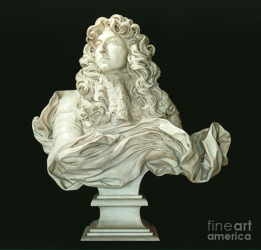 Portrait Bust Of Louis Xiv By Gian Lorenzo Bernini, Marble Sculpture by Gian Lorenzo Bernini