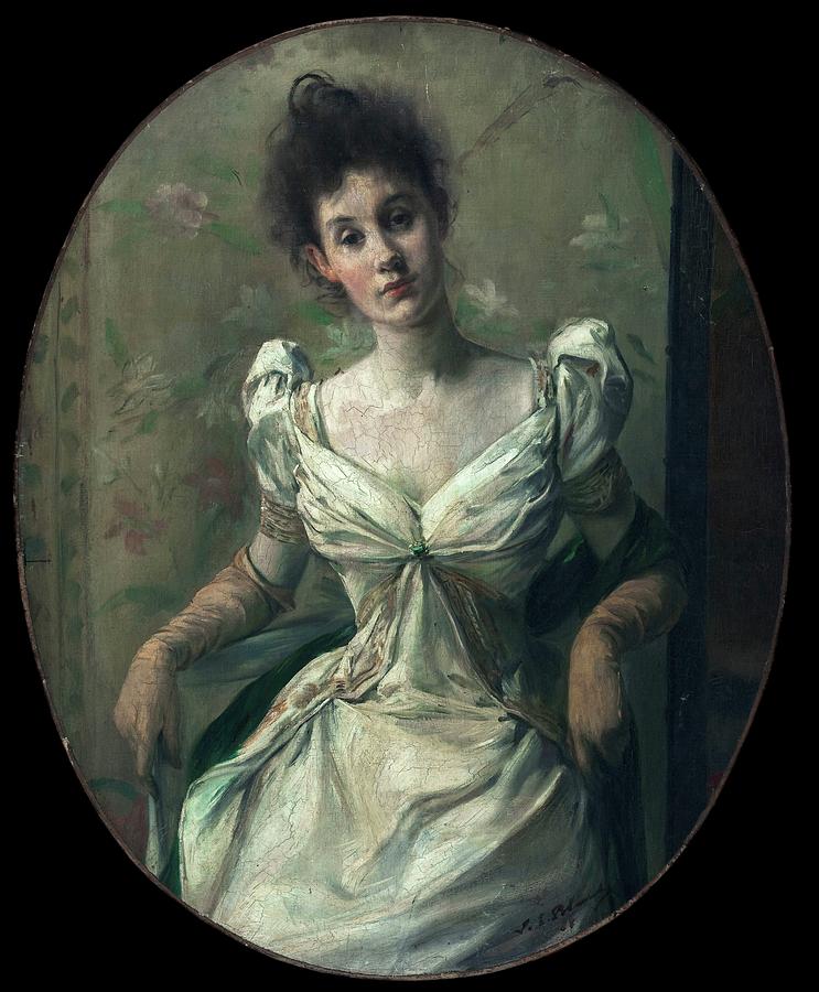 Portrait De Madame Abel Hermant Painting by Jacques-?mile Blanche ...