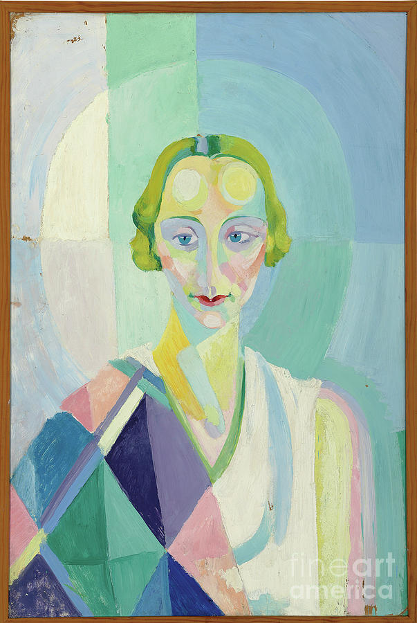 Robert Delaunay Painting - Portrait De Madame Heim, 1926-27 by Robert Delaunay
