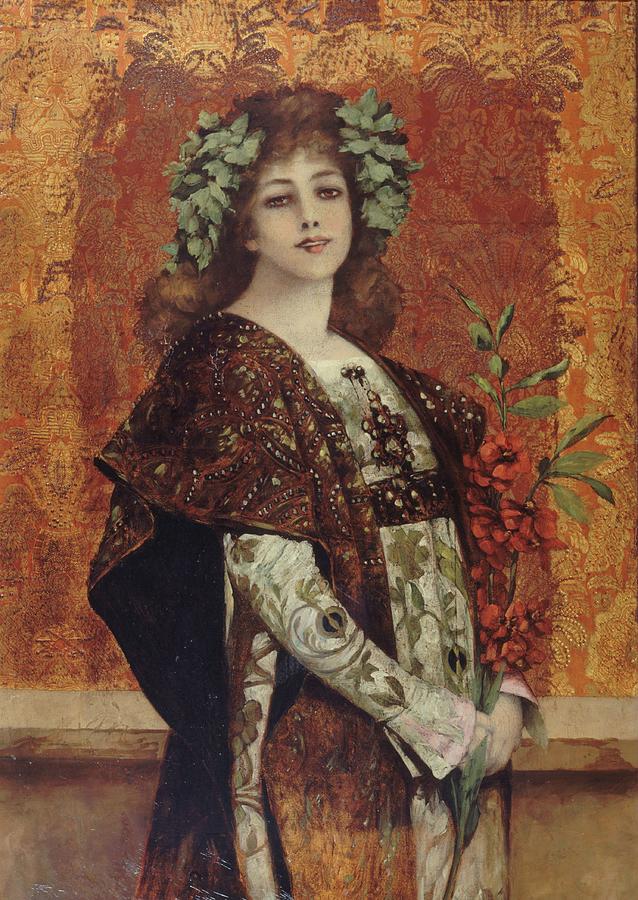 Portrait De Sarah Bernhardt Painting by Theobald Chartran - Fine Art ...