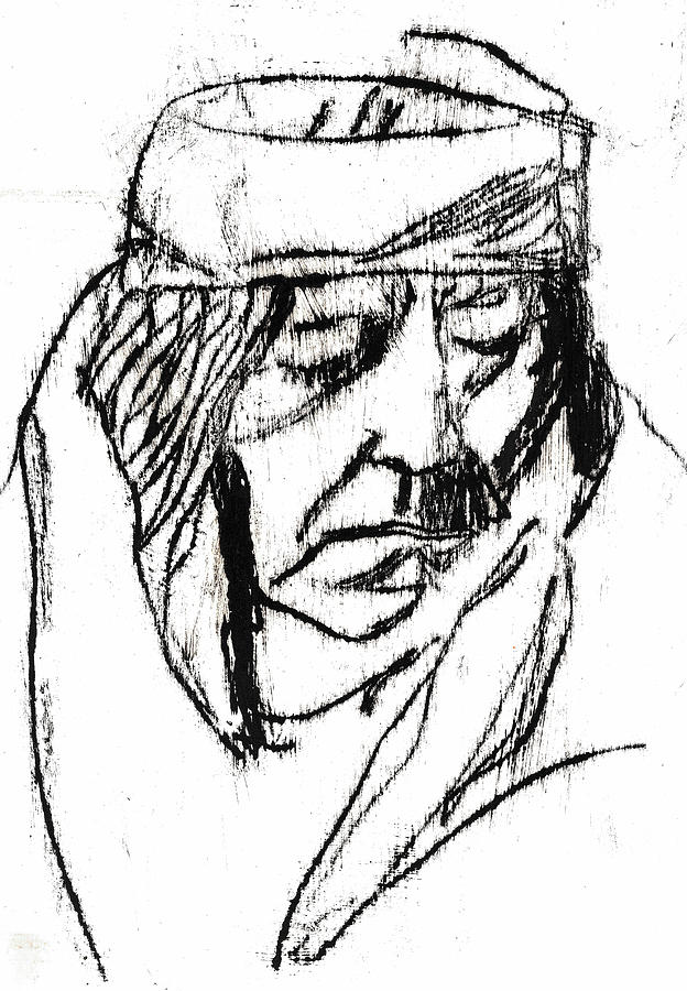 Portrait Drawing in Black Photograph by Edgeworth Johnstone