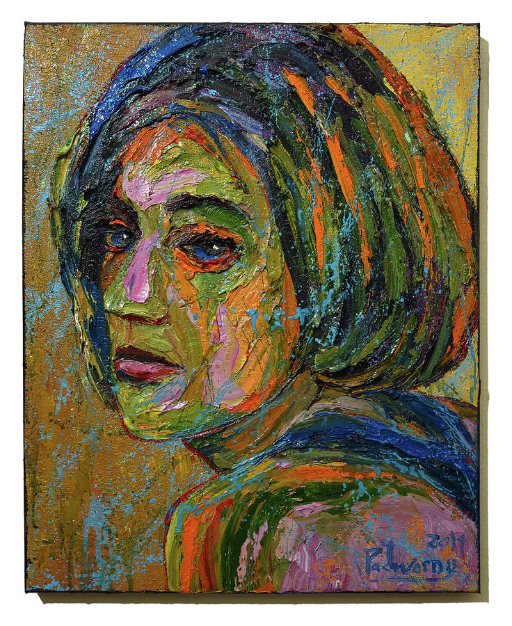 Portrait Face Abstract Impressionism Folk Female Art Deco Deco Nyc Van