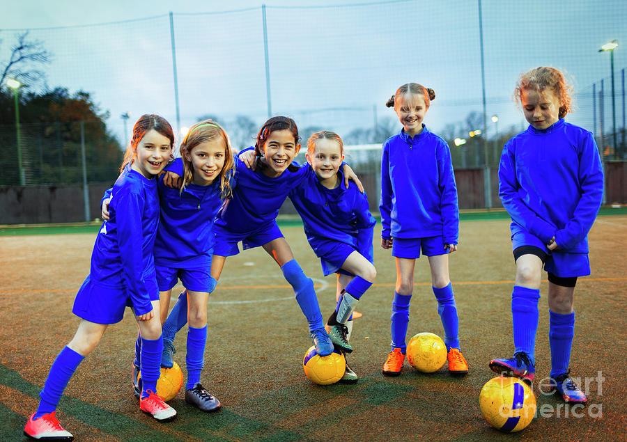 Portrait Girls Soccer Team Photograph By Caia Imagescience Photo Library