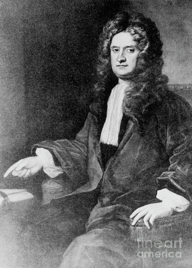 Portrait In Oils Of Isaac Newton Photograph by Science Photo Library