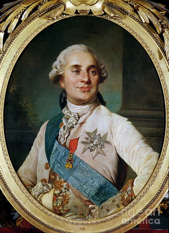 Portrait Medallion Of Louis Xvi Painting by Joseph Siffred Duplessis ...