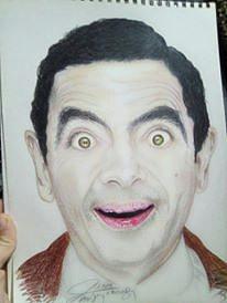 Portrait Mr Bean Painting by Houda Oum Kadar | Fine Art America