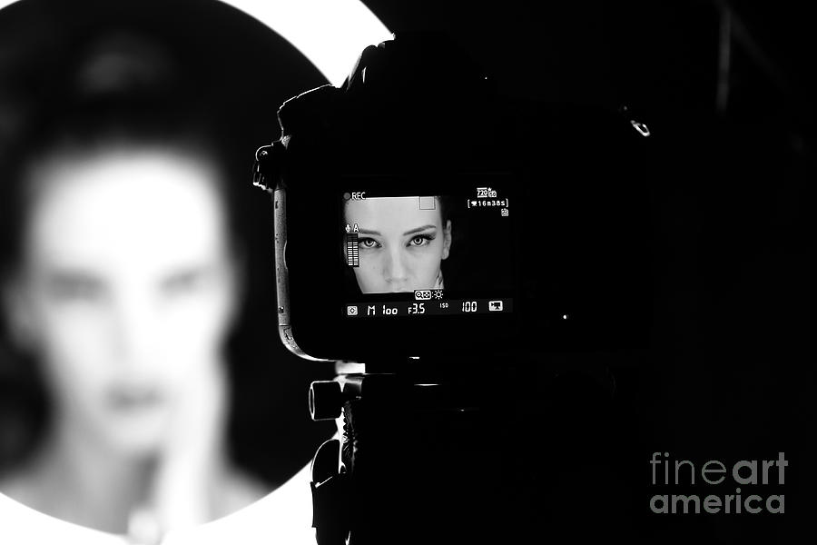 Studio Photograph - Portrait Of A Beautiful Girl Through by Alex Andrei Studio Photograph - Portrait Of A Beautiful Girl Through by Alex Andrei