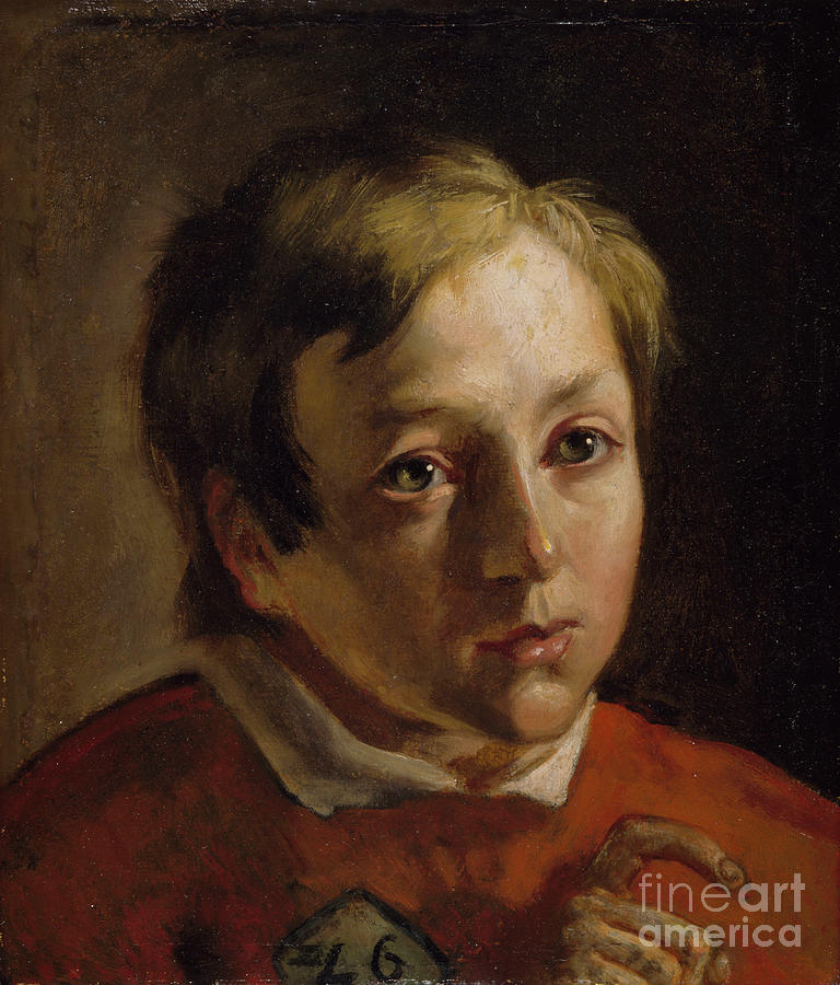 Portrait Of A Boy, 1835-45 Painting by Ford Madox Brown
