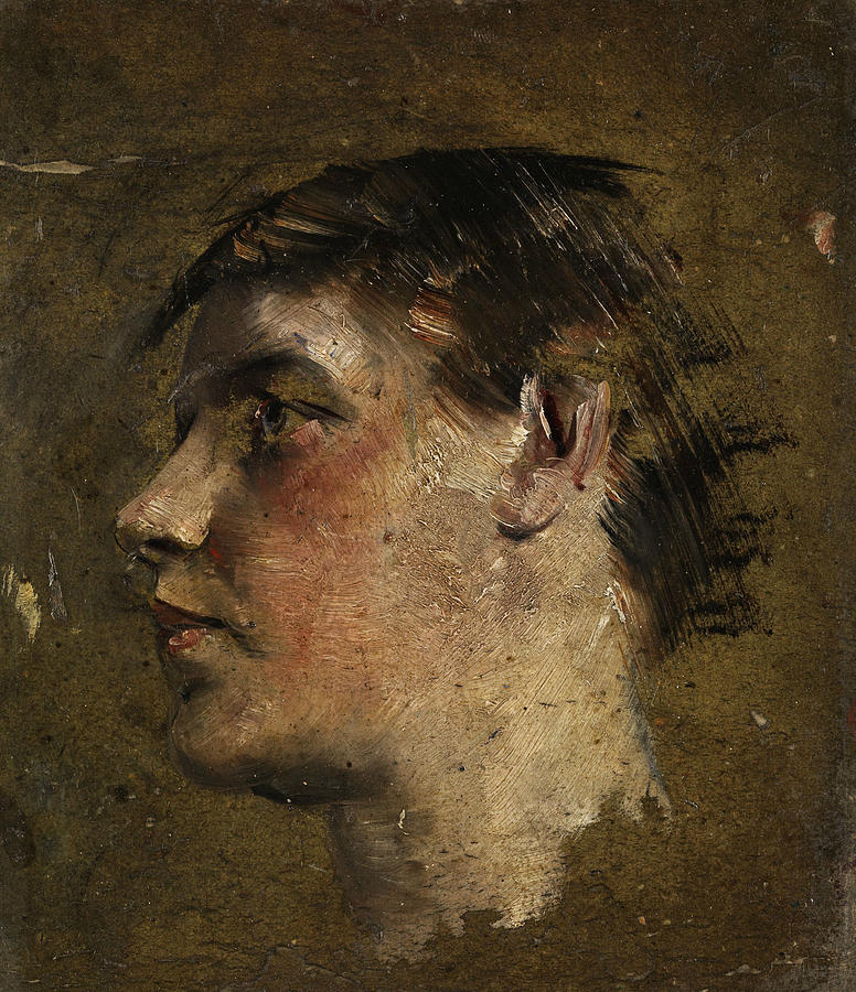 Portrait of a Boy Painting by Max Klinger
