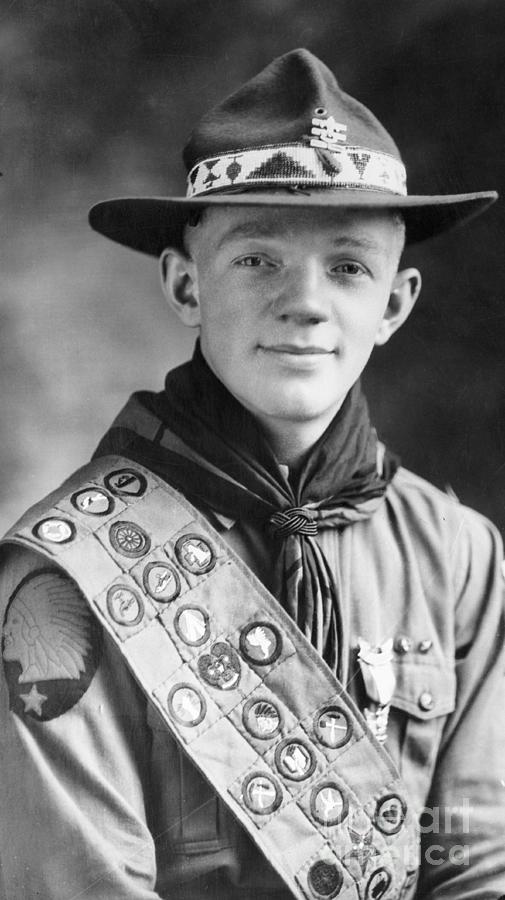 Portrait Of A Boy Scout Photograph by Bettmann