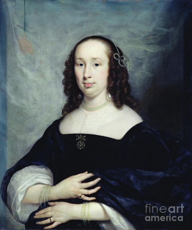 Portrait Of A Dutch Woman Painting by Cornelius Janssen Van Ceulen ...