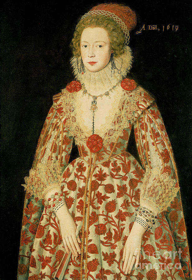 Portrait Of A Lady, 1619 Painting by Marcus The Younger Gheeraerts