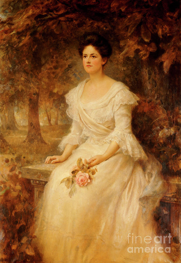 Portrait Of A Lady, 1902 By Edward Robert Hughes Painting by Edward Robert Hughes