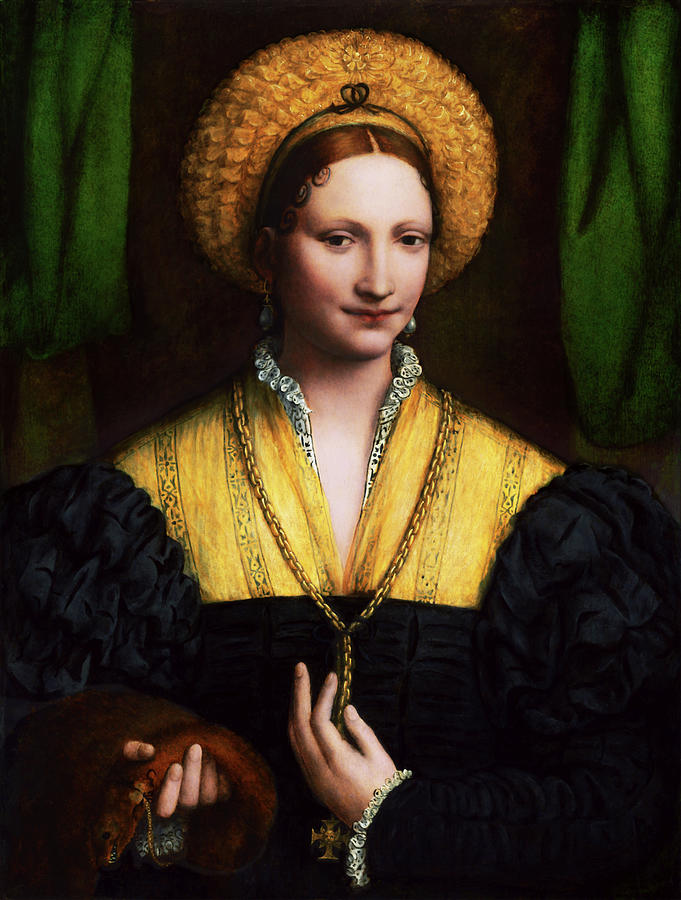 Portrait of a Lady by Bernardino Luini Painting by Rolando Burbon