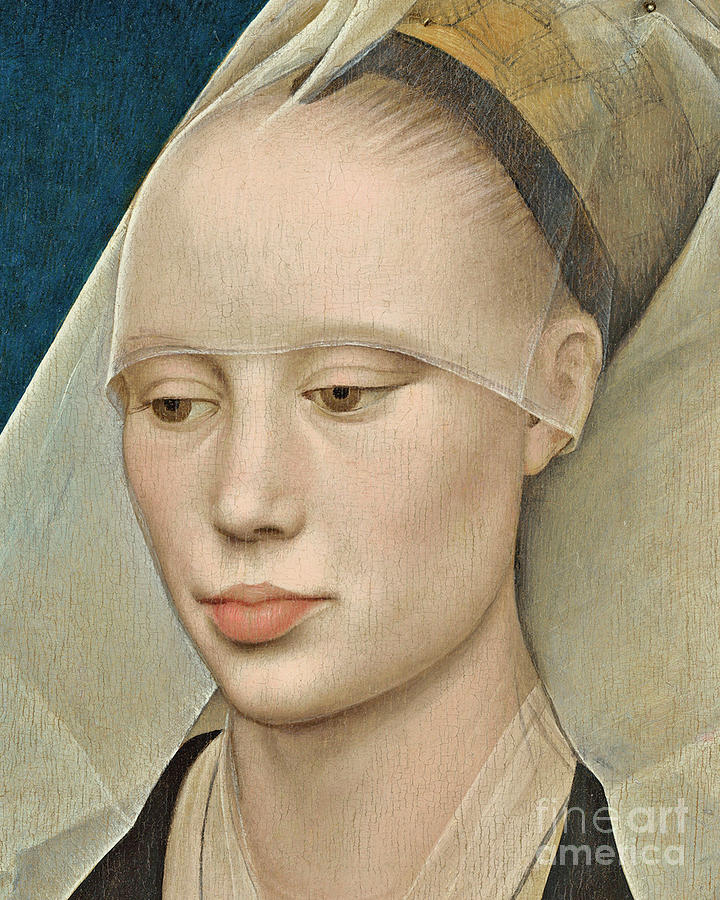 Portrait Of A Lady, C.1460 (oil On Panel) (detail Of 741888) Painting by Rogier Van Der Weyden