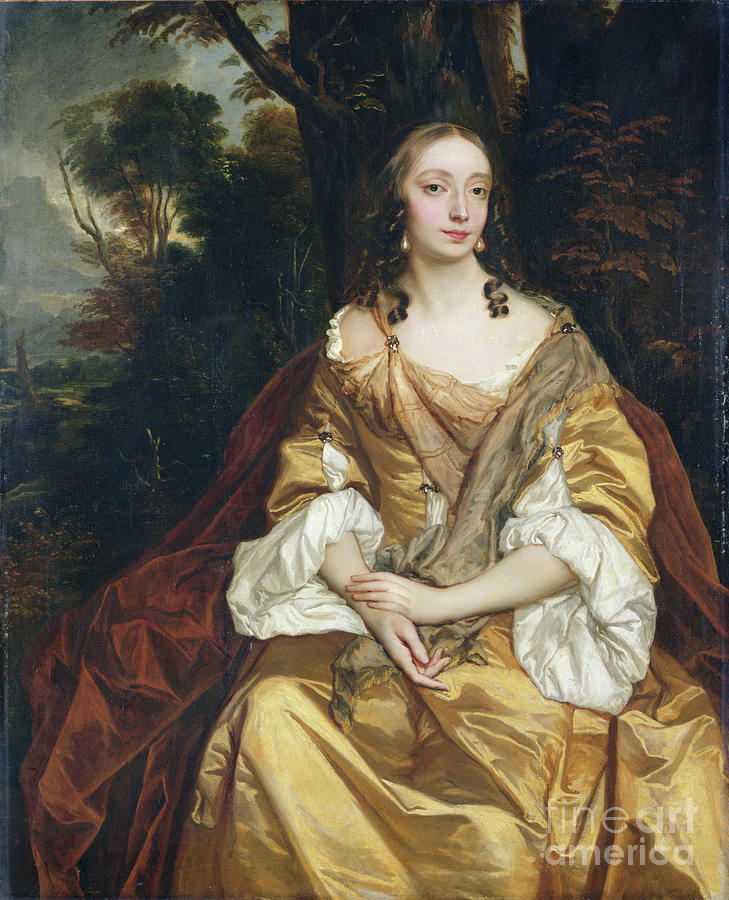 Portrait Of A Lady, Probably Mary Parsons, Later Mrs Draper, C.1665 Painting by Peter Lely