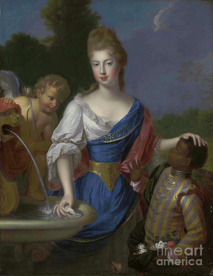 Portrait Of A Lady, Three-quarter-length, Traditionally Identified As Louise Bernardine De Durfort, Duchess Of Duras Painting by Pierre Gobert