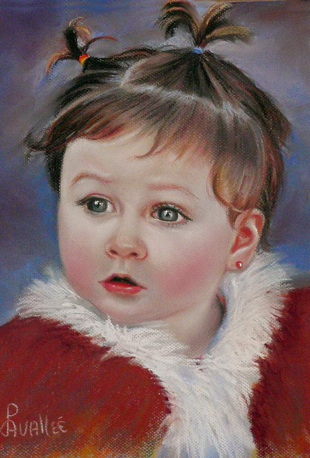 Portrait Of A Little Girl Pastel By Louise Lavallee - Pixels