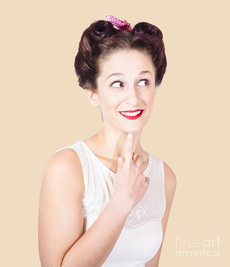 Portrait of a lovely retro woman with clear skin Photograph by Jorgo Photography