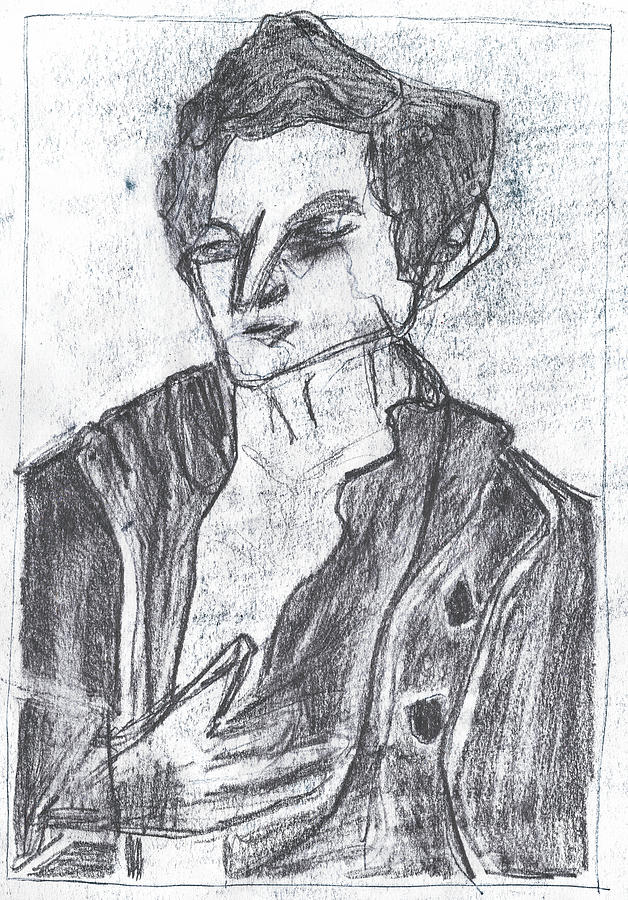 Portrait of a Man 1 Drawing by Edgeworth Johnstone