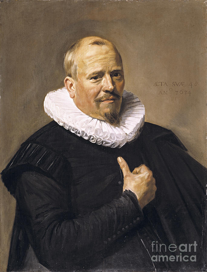Portrait Of A Man, 1634 Painting by Frans Hals