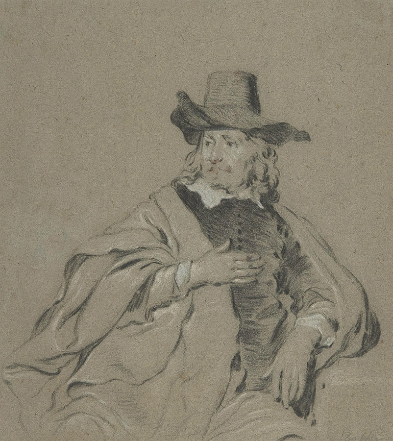 Portrait of a Man, 17th century  Drawing by Jacob Adriaensz Backer